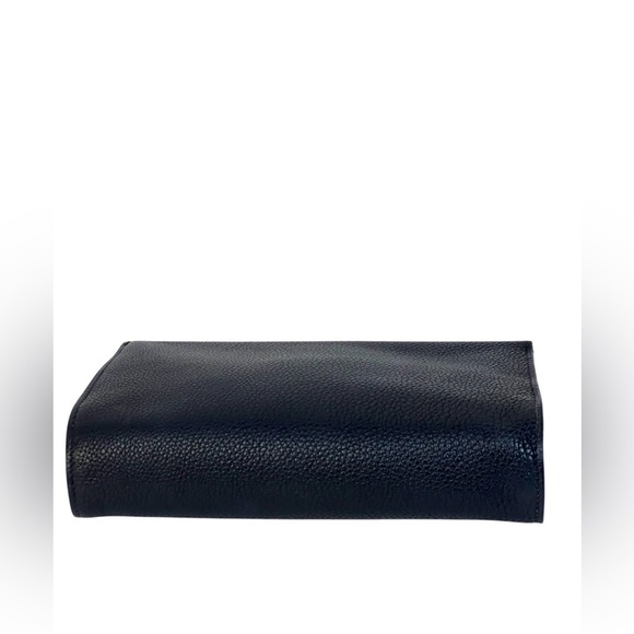 Hermes black color leather snap button pouch size GM - Picture 3 of 10